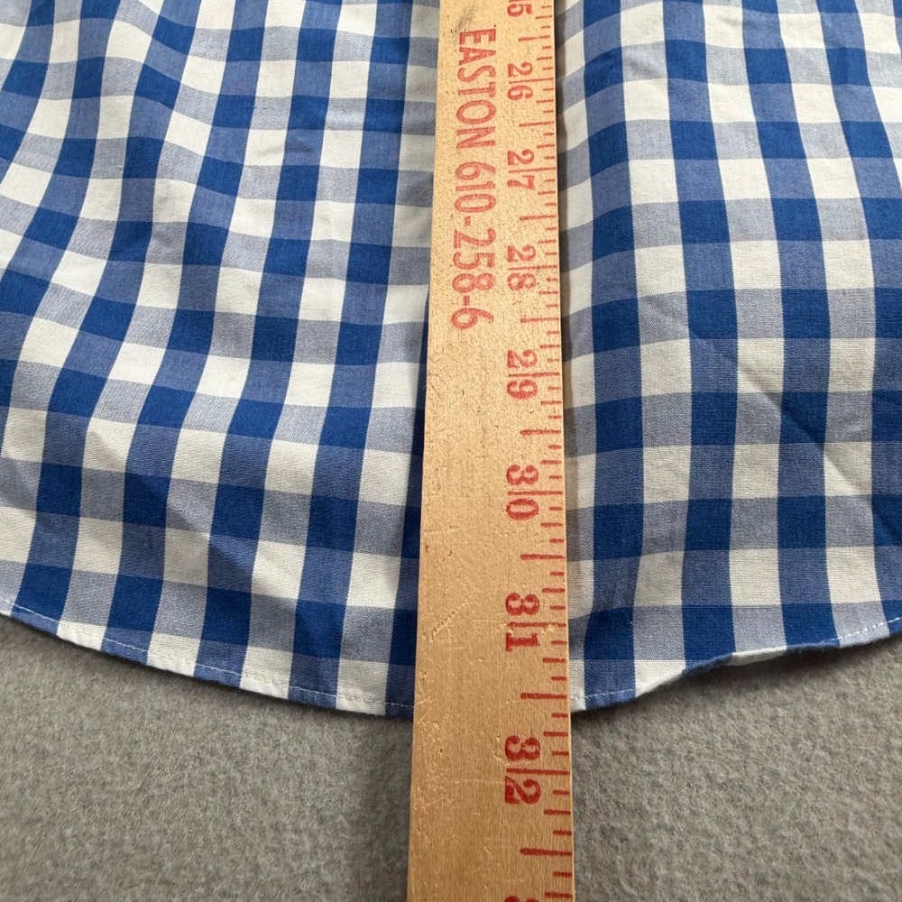 Brooks Brothers Regent Fit Blue Gingham Supima Cotton Non-Iron Shirt Mens L - Picture 9 of 9